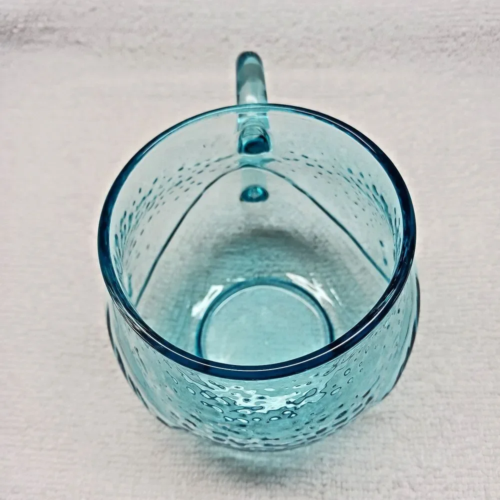 Glass Coffee Or Tea Cup☕️Aqua Glass Vintage Collectable new in origional Box